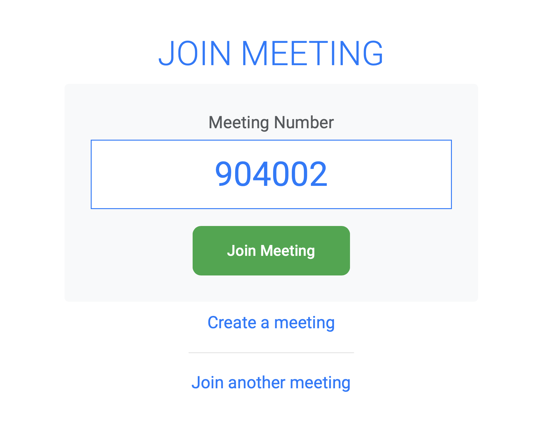 video conference join dialog